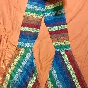 Colorful lace bell bottoms